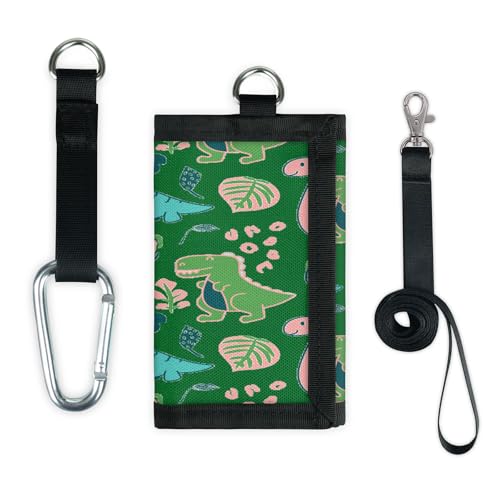 TropicalLife Niedliche Dinosaurier-Geldbörse, schmal, klein, Geldbeutel, rosa Dinosaurier, leicht, tragbar, Kleingeldbörse von TropicalLife