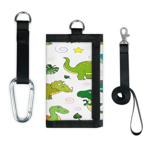TropicalLife Niedliche Dinosaurier-Geldbörse im Kawaii-Design, schmal, klein, Geldbeutel, niedlicher Druck, leicht, tragbar, Kleingeldbörse von TropicalLife