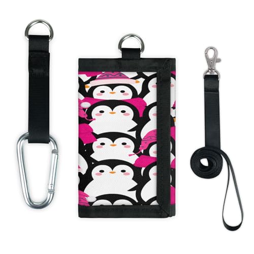 TropicalLife Niedliche Weihnachts-Penguine Geldbörse, schmal, klein, Geldbeutel, leicht, tragbar, Kleingeldbörse von TropicalLife