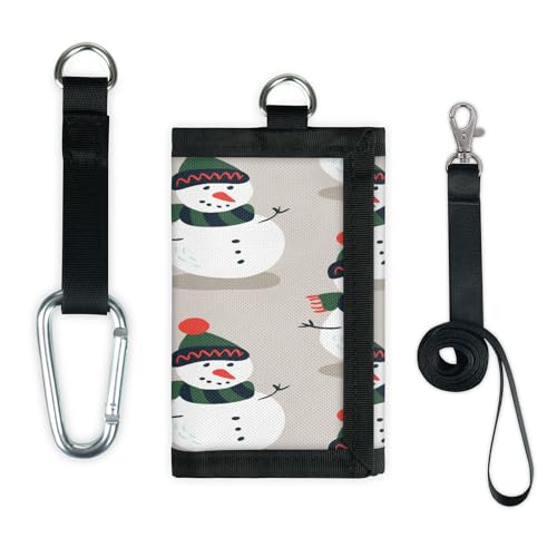 TropicalLife Schneemann Weihnachten Geldbörse Slim Kleine Tasche Geld Organizer Tasche Winter Schneemann Leicht Tragbar Kleingeld Geldbörse von TropicalLife