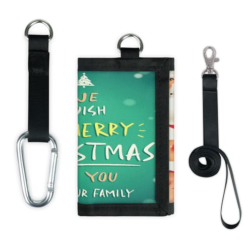 TropicalLife Süße Weihnachtsgeldbörse, schmal, klein, Geldbeutel, Frohe Weihnachten, leicht, tragbar, Kleingeldbörse von TropicalLife