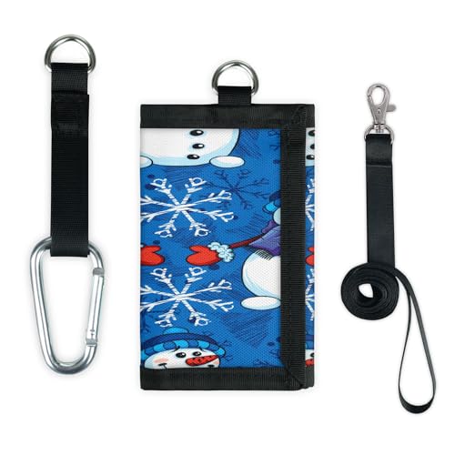 TropicalLife Süße Winter-Schneemann-Geldbörse, schmal, klein, Geldbeutel, Weihnachten, Schneeflocken, leicht, tragbar, Kleingeldbörse von TropicalLife