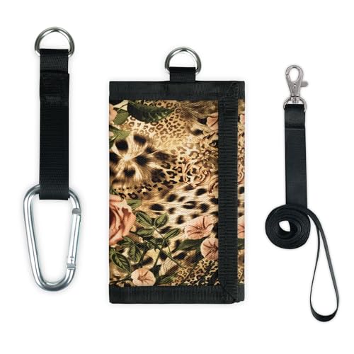 TropicalLife Tiger Leopard Floral Print Wallet Slim Small Pocket Money Organizer Bag Tiger Lightweight Portable Change Purse von TropicalLife