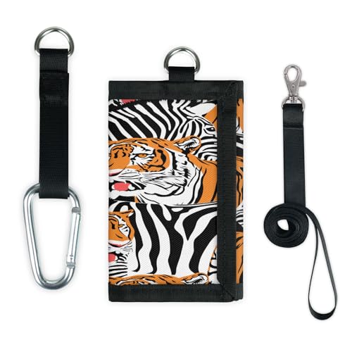 TropicalLife Tiger and Zebra Geldbörse Slim Small Pocket Money Organizer Bag Zebra Animal Lightweight Portable Change Purse von TropicalLife