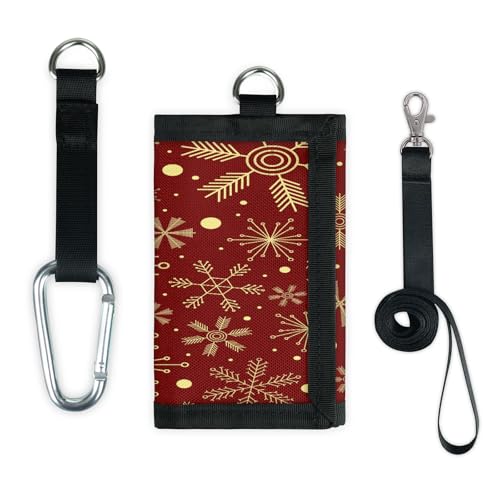 TropicalLife Weihnachten Geldbörse Slim Kleine Tasche Geld Organizer Tasche Weihnachten Schneeflocken Leicht Tragbar Kleingeld Geldbörse von TropicalLife