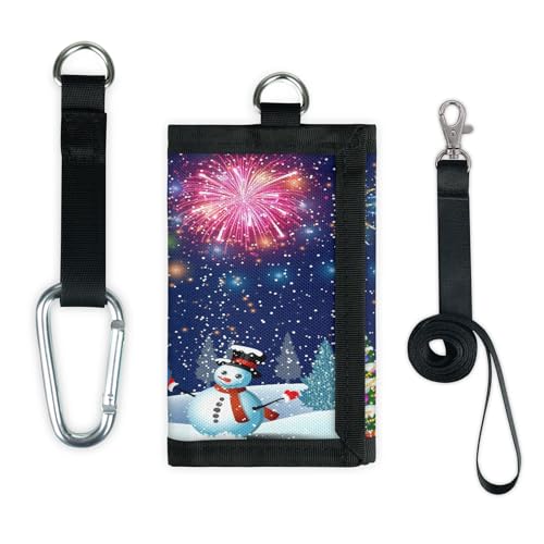 TropicalLife Weihnachten Geldbörse Slim Kleine Tasche Geld Organizer Tasche Weihnachtsbaum Schneemann Leicht Tragbar Kleingeld Geldbörse von TropicalLife