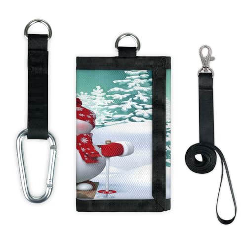 TropicalLife Weihnachten Schneeflocke Schneemann Geldbörse Slim Kleine Tasche Geld Organizer Tasche Schneemann Leicht Tragbar Kleingeld Geldbörse von TropicalLife