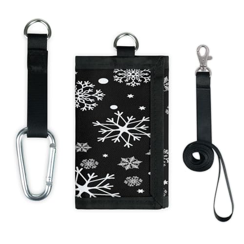 TropicalLife Weihnachten Schneeflocken Geldbörse Slim Kleine Tasche Geld Organizer Tasche Winter Schneeflocken Leicht Tragbar Kleingeld Geldbörse von TropicalLife