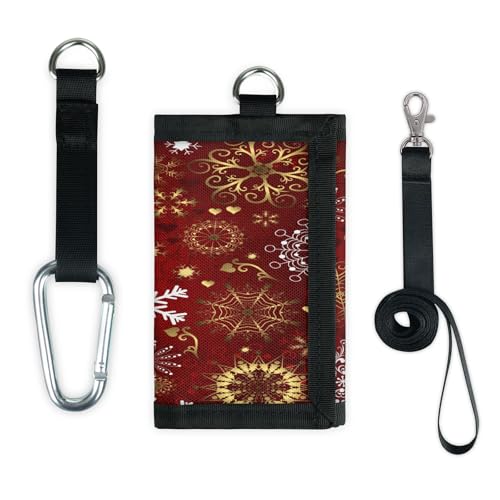 TropicalLife Weihnachten Urlaub Winter Schneeflocke Geldbörse Slim Kleine Tasche Geld Organizer Tasche Weihnachten Leicht Tragbar Kleingeld Geldbörse von TropicalLife
