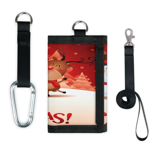 TropicalLife Weihnachts-Geldbörse, schmal, klein, Geldbeutel, Frohe Weihnachten, leicht, tragbar, Kleingeldbörse von TropicalLife