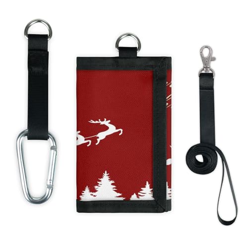 TropicalLife Weihnachtsmann Hirsch Geldbörse Slim Kleine Tasche Geld Organizer Tasche Weihnachten Leicht Tragbar Kleingeld Geldbörse von TropicalLife