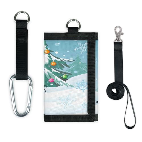 TropicalLife Winter Weihnachten Geldbörse Slim Kleine Tasche Geld Organizer Tasche Weihnachten Pinguin Leicht Tragbar Kleingeld Geldbörse von TropicalLife