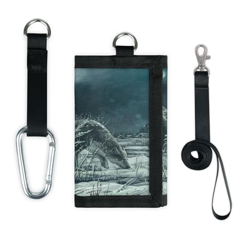 TropicalLife Wölfe Wolf Geldbörse Slim Small Pocket Geld Organizer Tasche Wolf Leicht Tragbar Kleingeld Geldbörse von TropicalLife