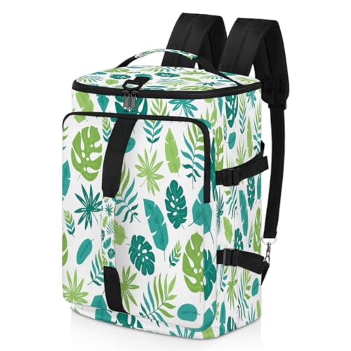 Tropische Blätter Sport Duffel Rucksack für Männer Frauen, Palmblätter Wochenendtasche mit Schuhfach Tote Übernachtungstasche 47,5L für Sport Gym Reisen, farbe, 47.5L, Taschen-Organizer von TropicalLife