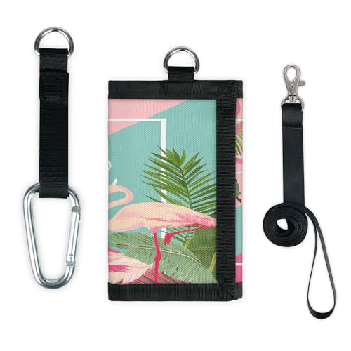 Tropische Blumen Flamingo Geldbörse Slim Kleine Tasche Geld Organizer Tasche Flamingo Leicht Tragbar Kleingeld Geldbörse von TropicalLife