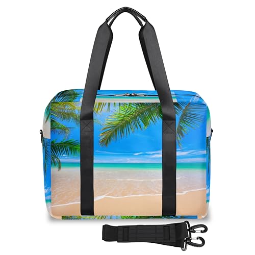 Tropische Reisetasche für Damen und Herren, Strandtasche, Palme, Wochenende, Übernachtungstasche, 32 l, große Kabine, Tragetasche für Reisen, Sport, Fitnessstudio, farbe, 32 L, Taschen-Organizer von TropicalLife