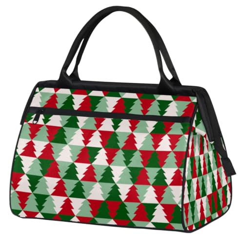 Weihnachts-Reisetasche für Damen und Herren, 24 l, Winter-Weihnachtsbaum-Wochenendtasche, Sporttasche, Fitnessstudio, Reisen, Übernachtung, Wochenendtasche, farbe, (24L) UK, Taschen-Organizer von TropicalLife