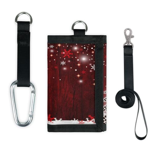 Weihnachtsbaum Schneeflocke Geldbörse Slim Kleine Tasche Geld Organizer Tasche Weihnachten Leicht Tragbar Kleingeld Geldbörse von TropicalLife