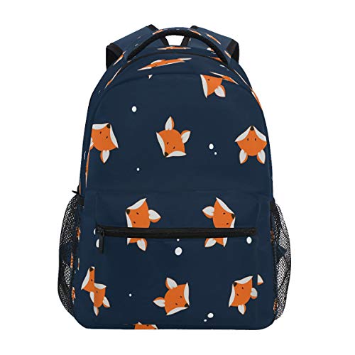 Rootti Rucksack mit Cartoon-Fuchs-Motiv, Tagesrucksack, Leinen, für Schule, Reisen, für Teenager, Jungen, Mädchen, Männer und Frauen von TropicalLife