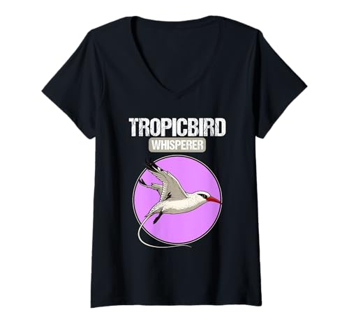 Damen Tropikvögel Tropikvogel T-Shirt mit V-Ausschnitt von Tropikvögel Tropikvogel Tier Shop