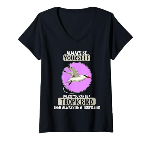 Damen Tropikvögel Tropikvogel T-Shirt mit V-Ausschnitt von Tropikvögel Tropikvogel Tier Shop