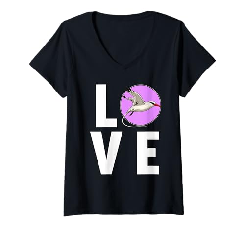 Damen Tropikvögel Tropikvogel T-Shirt mit V-Ausschnitt von Tropikvögel Tropikvogel Tier Shop