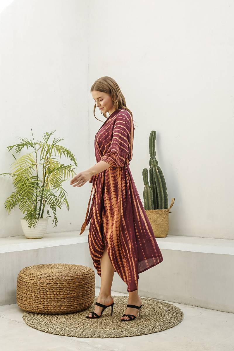 Kimono Gefärbte Robe, Ki01-Td09 Kimono, Krawattenfarbe Cover Up, Stylisch, Elegant, Strandhülle, Lockerer Kimono Gefärbte Robe, Ki01-Td09 Kimono, Krawattenfarbe Cover Up, Stylisch, Elegant, Strandhülle, Lockerer von TropisDesigns