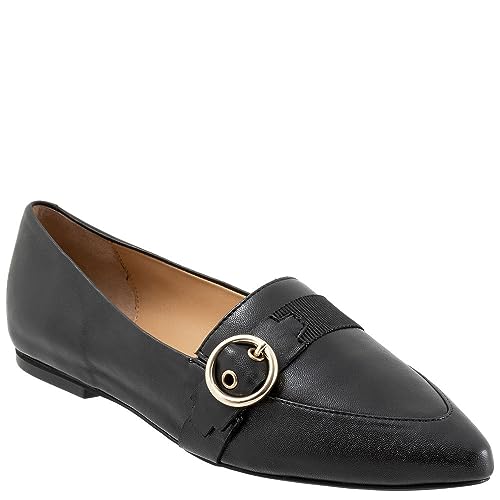 Trotters Damen Emmett Flache Sandale, Schwarz, 38.5 EU Schmal von Trotters