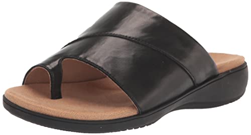 Trotters Damen Flat Sandals Ballerinas, Schwarz, 42.5 EU X-Weit von Trotters