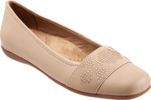 Trotters Damen Flats Ballerinas, Hautfarben, 40 EU Weit von Trotters