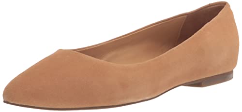 Trotters Damen Flats Flache Sandale, Kamelfarbenes Wildleder, 37.5 EU Weit von Trotters