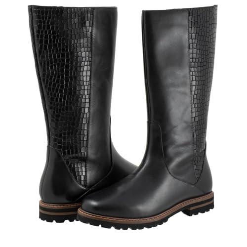 Trotters Damen Franki Mid Calf Boot, Schwarz, 37.5 EU von Trotters