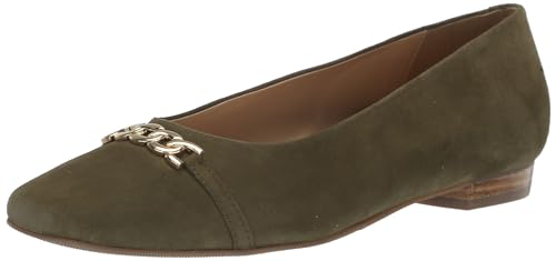 Trotters Damen Harmony Ballerinas, Olivfarbenes Wildleder, 36 EU Weit von Trotters