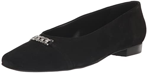 Trotters Damen Harmony Ballerinas, Schwarzes Wildleder, 36 EU Weit von Trotters