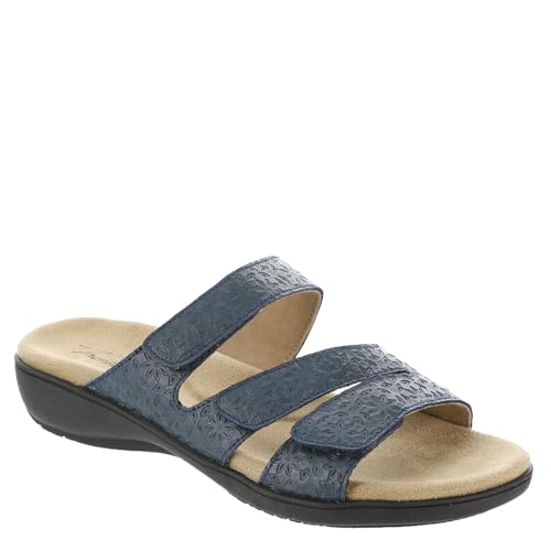Trotters Damen Rose Tool Flache Sandalen, Marineblau, 38.5 EU Weit von Trotters