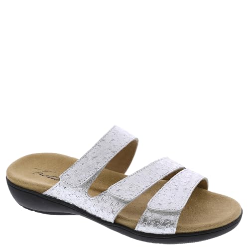 Trotters Damen Rose Tool Flache Sandalen, silber, 39.5 EU Weit von Trotters