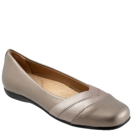 Trotters Damen Stella Flache Sandale, Zinnfarben, 44.5 EU X-Weit von Trotters