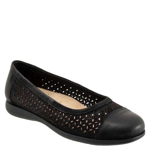 Trotters Delmara Ballerinas für Damen, Beige Nubuck Perf, 39 EU von Trotters