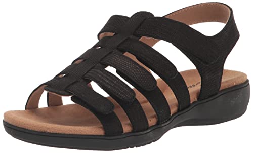 Trotters Flache Damen-Sandalen, Schwarz Nubuk, 40 EU Weit Trotters Flache Damen-Sandalen, Schwarz Nubuk, 40 EU Weit von Trotters