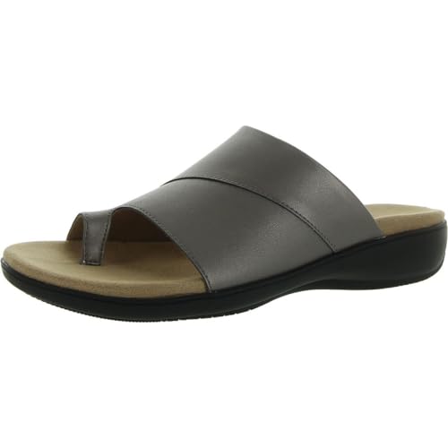 Trotters Flache Damen-Sandalen, Zinn, 10.5 Narrow Trotters Flache Damen-Sandalen, Zinn, 10.5 Narrow von Trotters