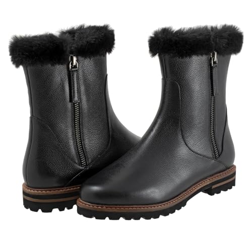 Trotters Forever Damen Mid Calf Boot, Schwarz, 39 EU Weit von Trotters