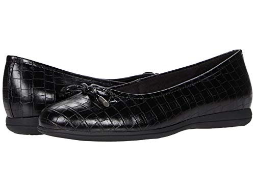 Trotters Honor-Ballerinas für Damen, Schwarz / Kroko-Design, 7.5 X-Wide Trotters Honor-Ballerinas für Damen, Schwarz / Kroko-Design, 7.5 X-Wide von Trotters