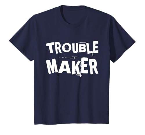 Kinder Süßes Troublemaker Trouble Maker T-Shirt für Jungen und Mädchen T-Shirt Kinder Süßes Troublemaker Trouble Maker T-Shirt für Jungen und Mädchen T-Shirt von Trouble Wear 100