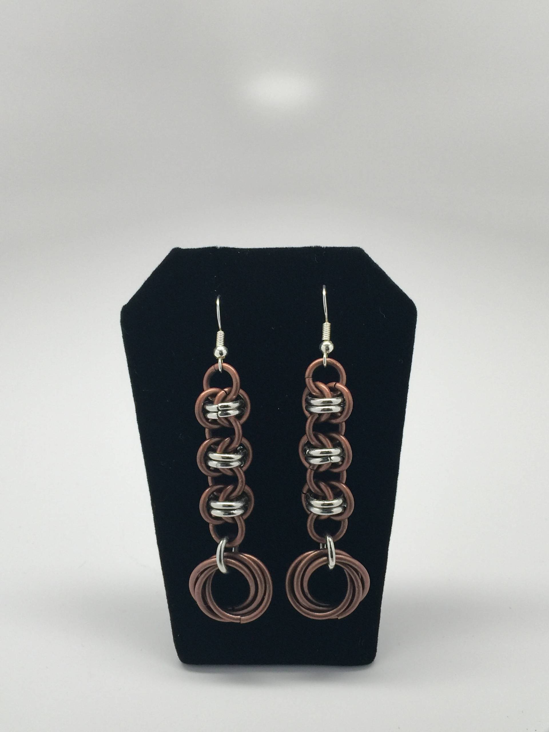 Antike Kupfer Und Silber Chainmaille Tonnengeflecht Ohrringe Antike Kupfer Und Silber Chainmaille Tonnengeflecht Ohrringe von TrouvailleDesignNC