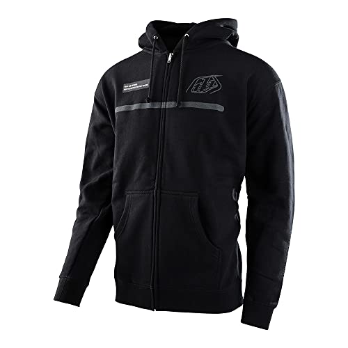 Troy Lee Designs Motorrad Motocross Racing Zip Up Hoodie für Herren, Lines Zip Up Hoodie, schwarz, Large von Troy Lee Designs