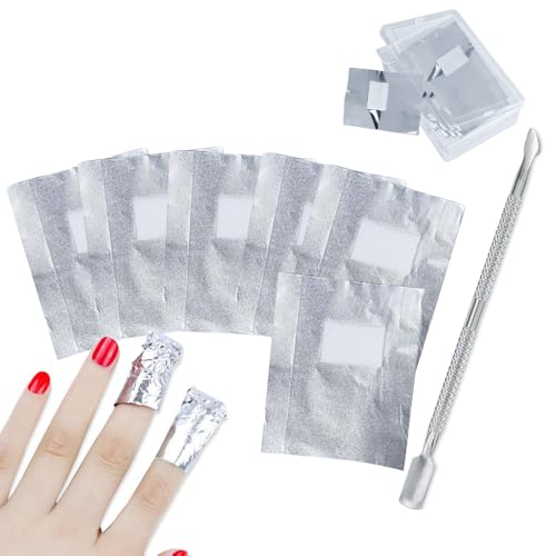 Trsnzul Nail Polish Remover Wraps Pads 200 Stück Aluminiumfolie Nagellackentferner-Pads für Entfernen von Nagellack von Trsnzul