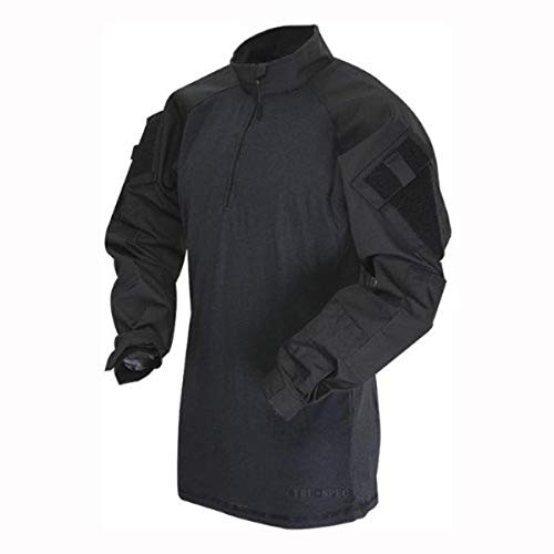 Tru-Spec Herren T.R.U. 1/4 Zip Combat Shirt Viertel-Reißverschluss, schwarz/schwarz, Large Tall Tru-Spec Herren T.R.U. 1/4 Zip Combat Shirt Viertel-Reißverschluss, schwarz/schwarz, Large Tall von Tru-Spec