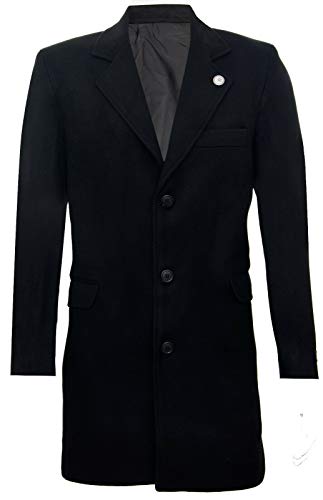 Tru Clothing Herren 3/4 Lange Schwarz Wolle Crombie Mantel Jacke Blinders Schlank Mantel 48 Tru Clothing Herren 3/4 Lange Schwarz Wolle Crombie Mantel Jacke Blinders Schlank Mantel 48 von Tru Clothing