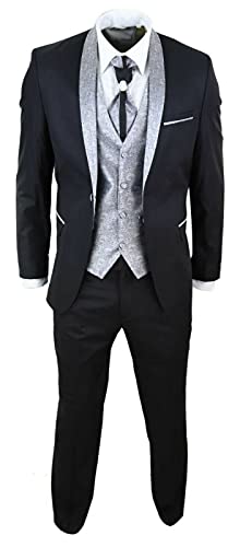 Tru Clothing Herrenanzug 4-Teilig Klassischer Tailored Fit Auschnitt Schalrevers 2 Knopfdesign Tru Clothing Herrenanzug 4-Teilig Klassischer Tailored Fit Auschnitt Schalrevers 2 Knopfdesign von Tru Clothing