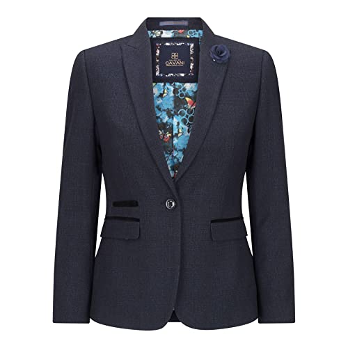 TruClothing.com Damen Tweed Blazer Marineblau Wolle Klassische Jagd Jacke Vintage 1920s - Marineblau 36 von TruClothing.com